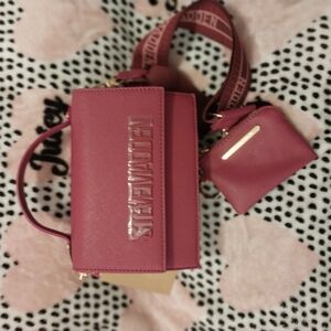 Steve Madden Burgundy Crossbody Bag With Coin Purse